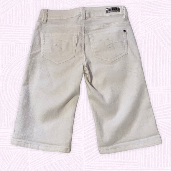 Justice White Denim Shorts - Size 14 Slim - Picture 1 of 9